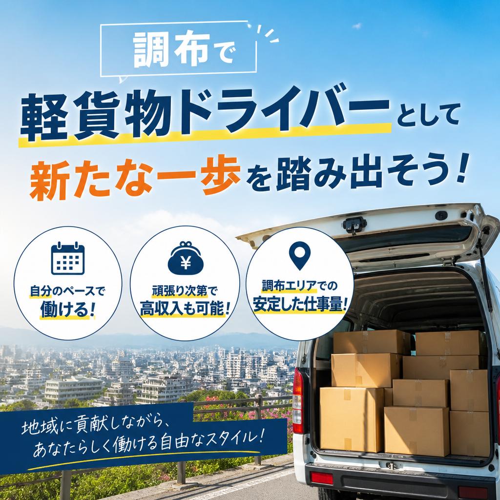 調布で軽貨物ドライバーとして新たな一歩を踏み出そう！