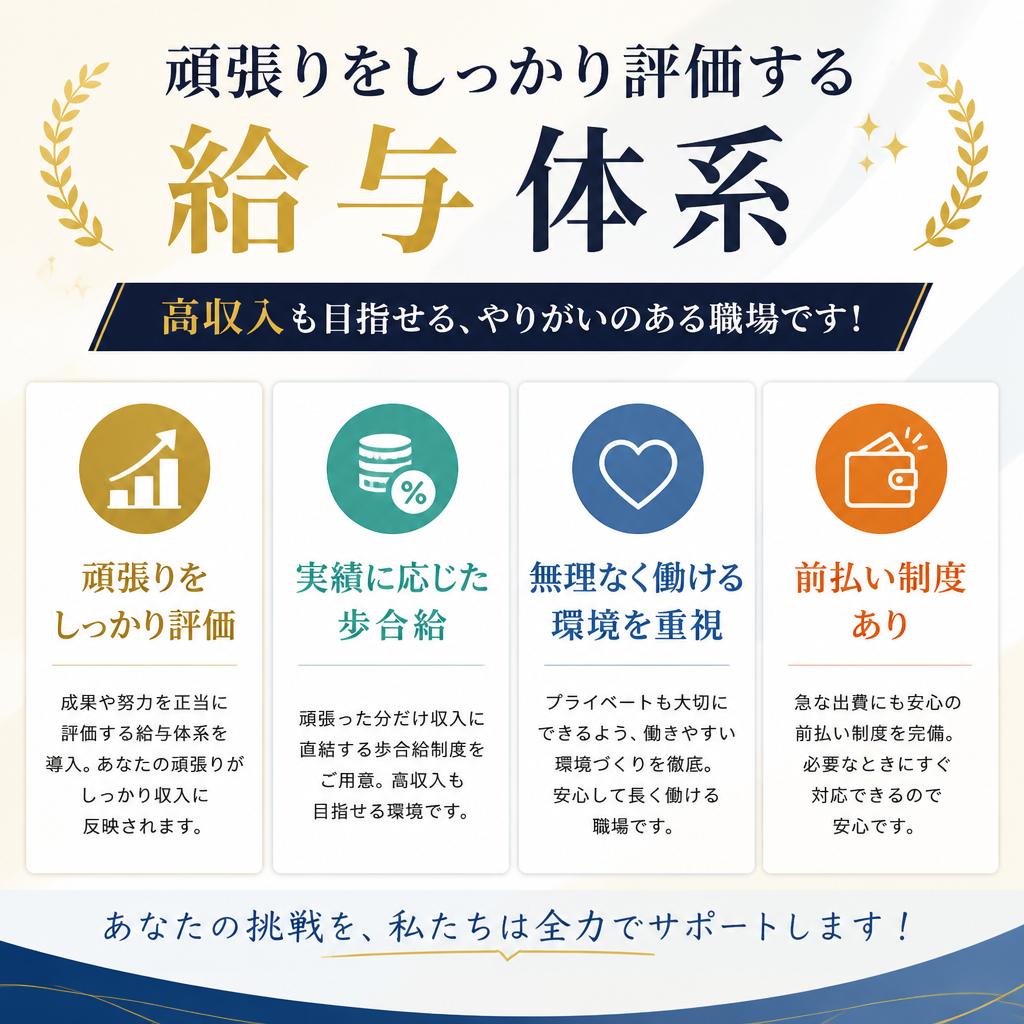安心の給与と評価制度