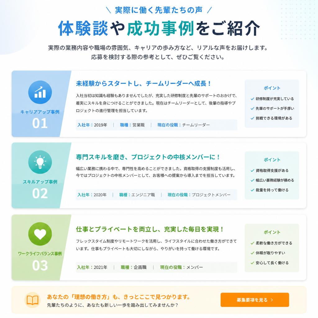 先輩ドライバーの成功事例