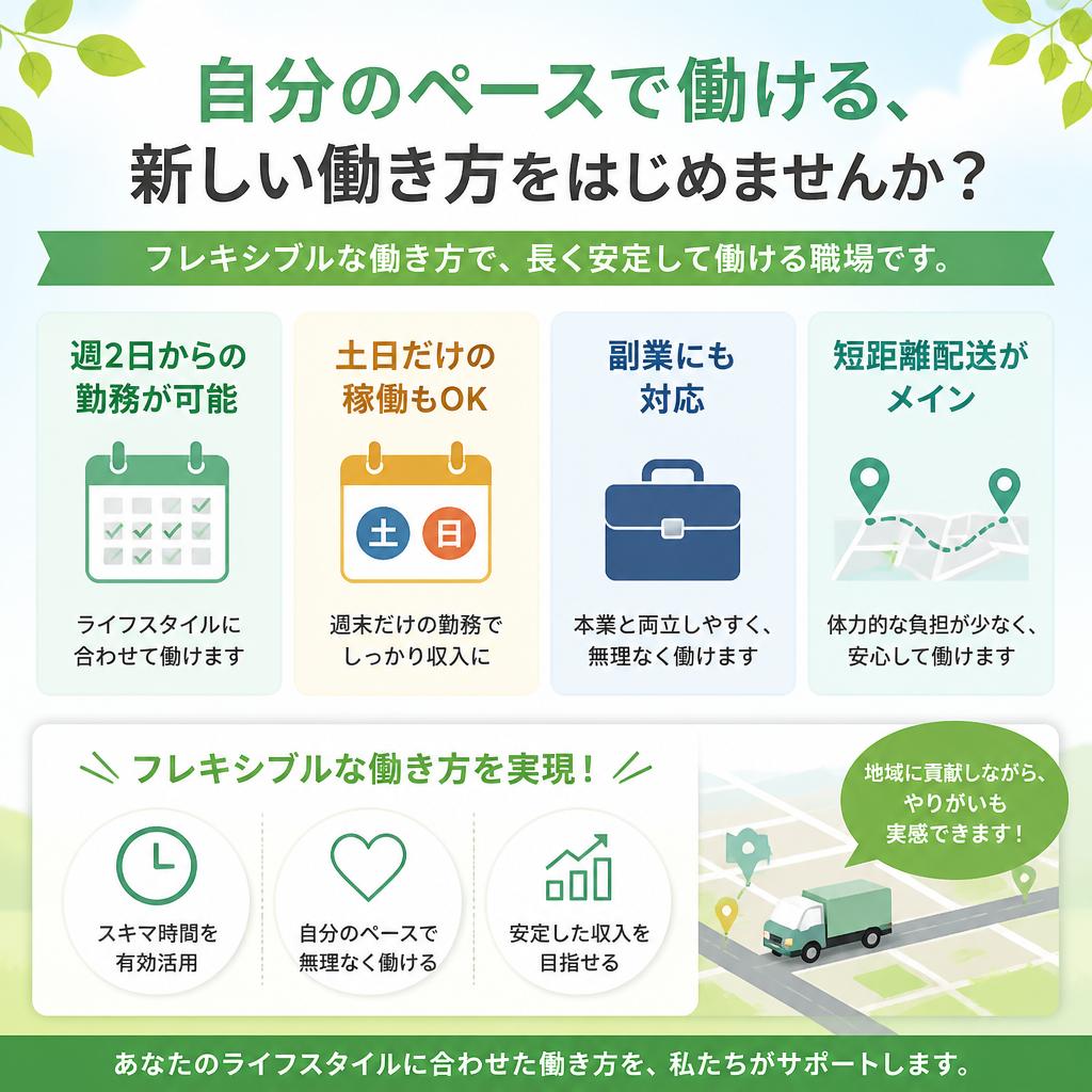 ライフスタイルに合わせた働き方