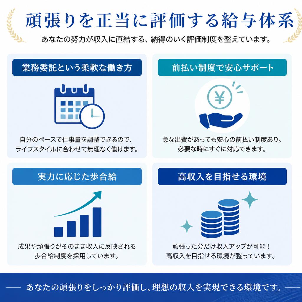 高収入を目指せる給与制度