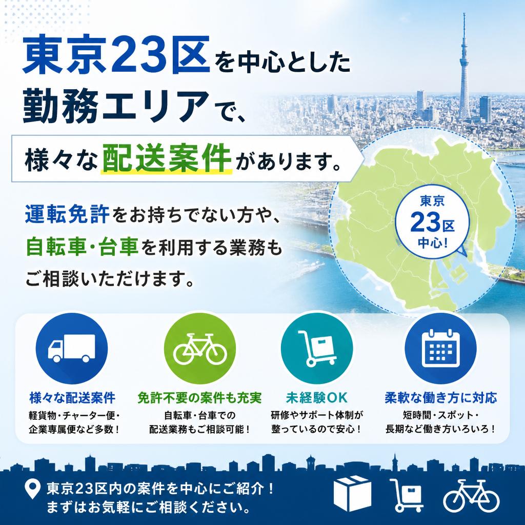 勤務エリアと条件のご紹介