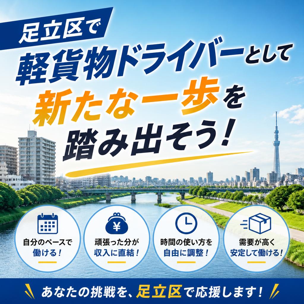 足立区で軽貨物ドライバーとして新たな一歩を踏み出そう！