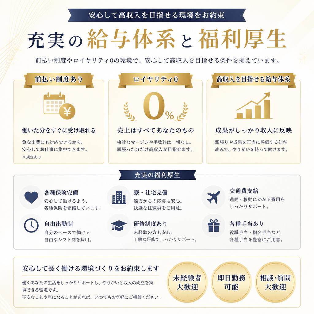 安心の条件と待遇
