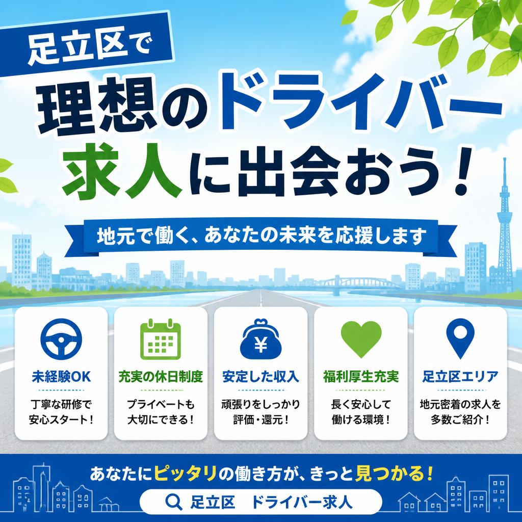 足立区で理想のドライバー求人に出会おう！