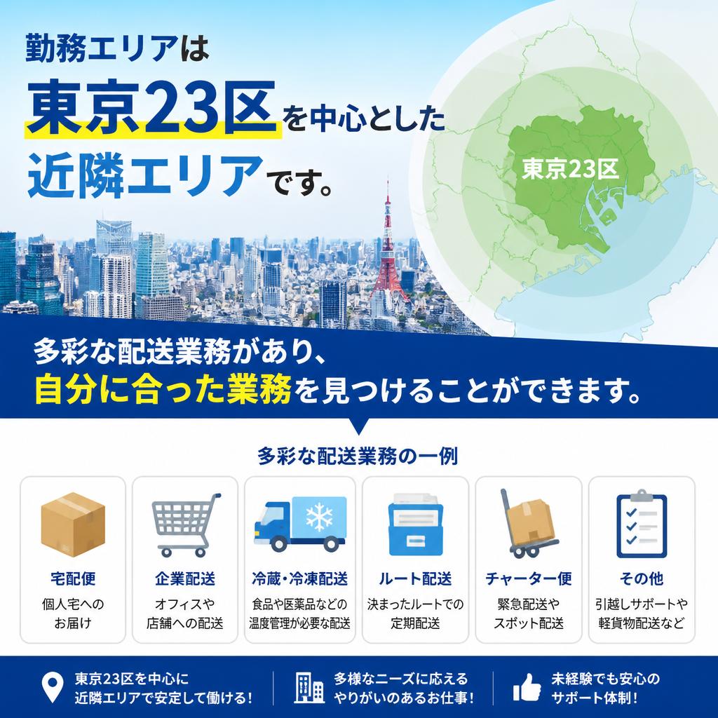 勤務地は東京23区中心