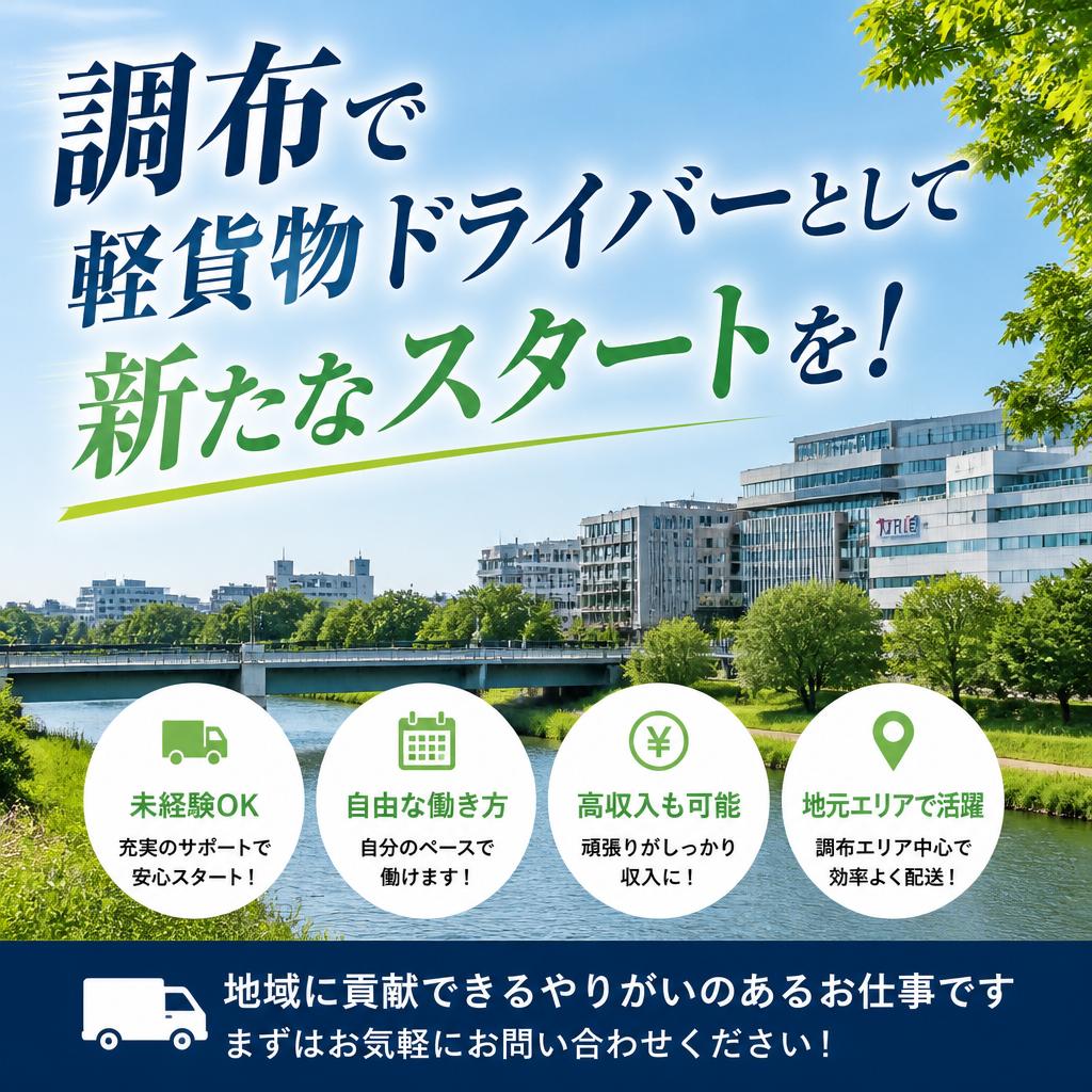 調布で軽貨物ドライバーとして新たなスタートを！