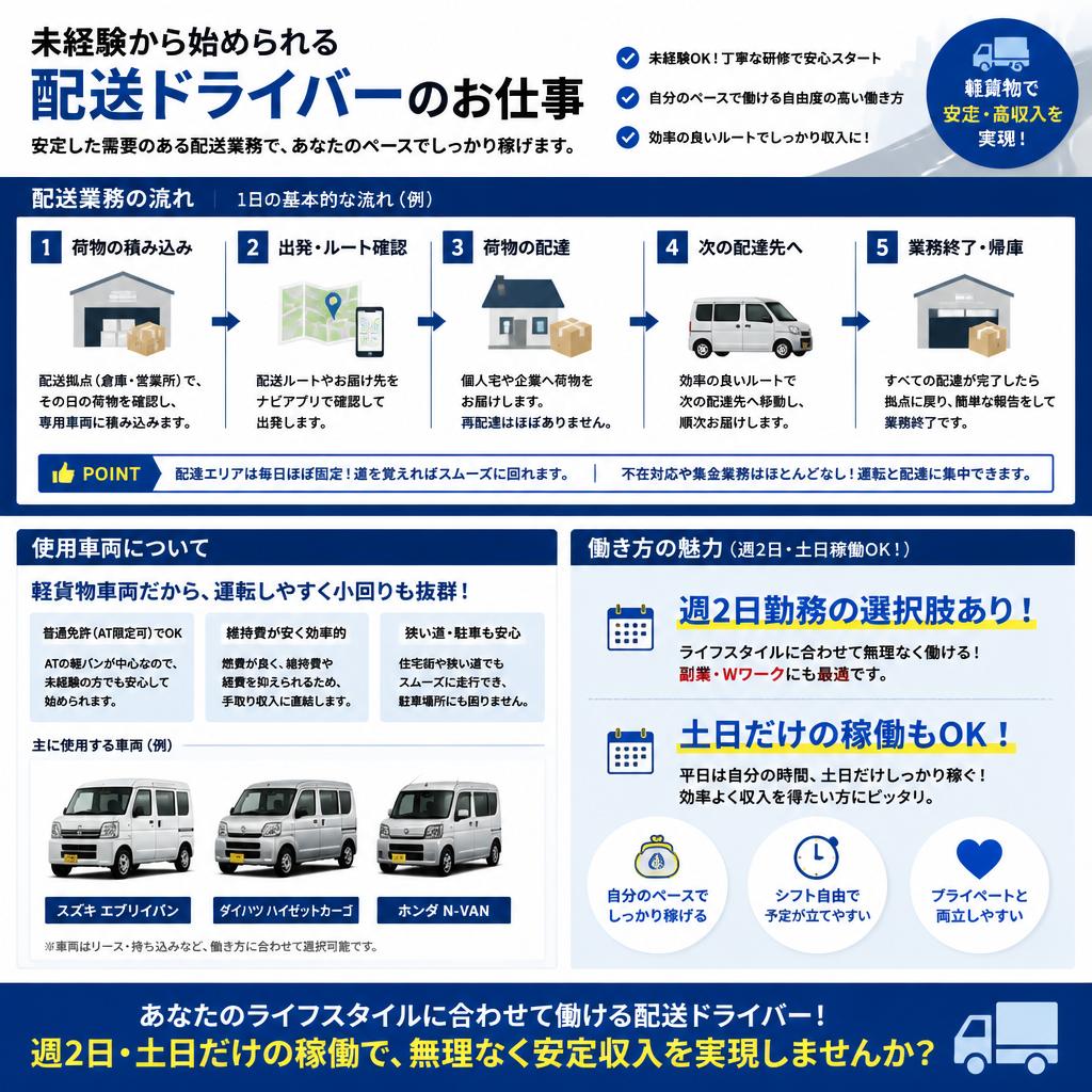 シンプルな業務内容と柔軟な働き方
