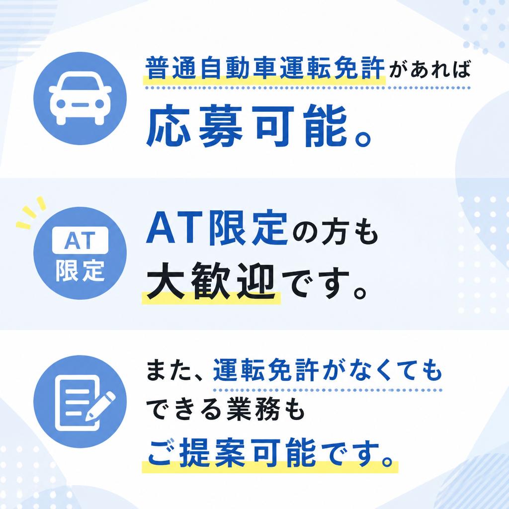 必要な資格もサポート