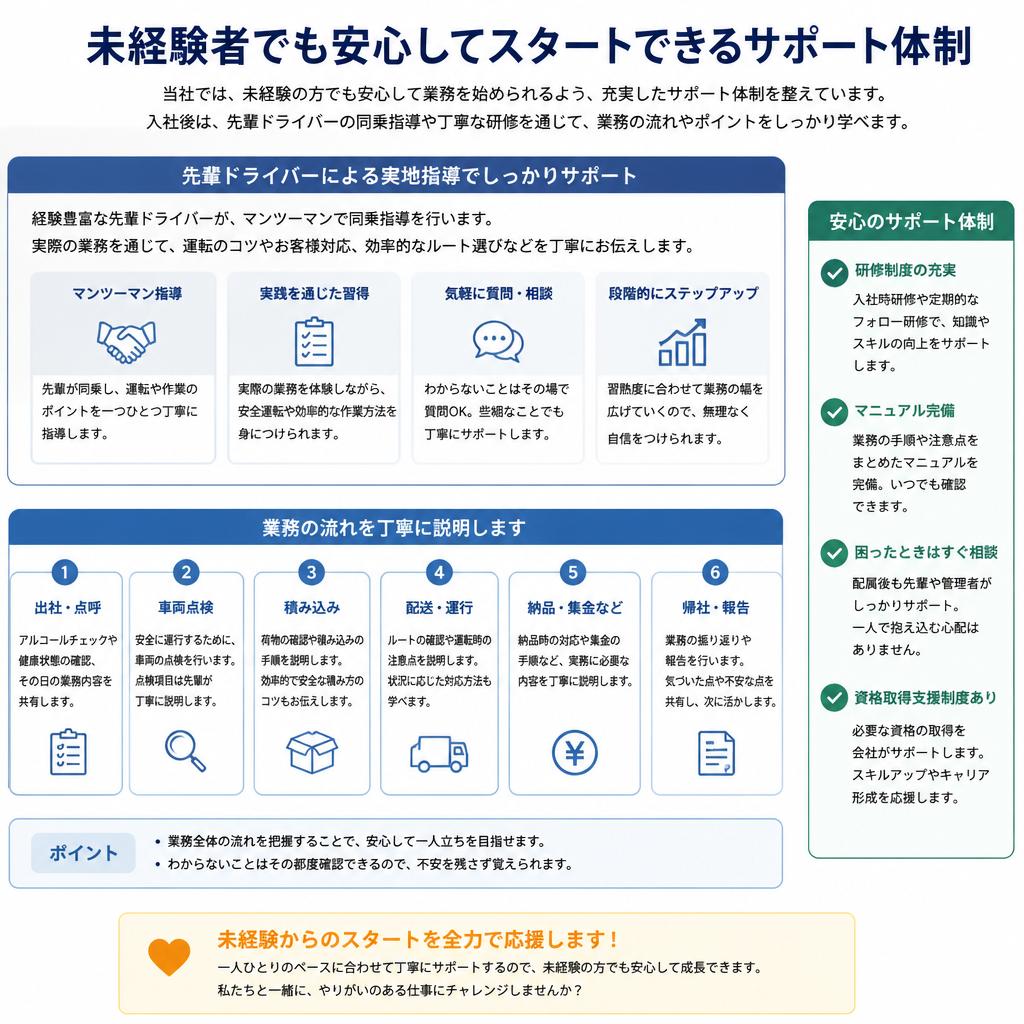初心者でも安心のサポート体制