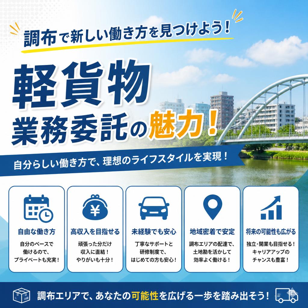 調布で新しい働き方を見つけよう！軽貨物業務委託の魅力！