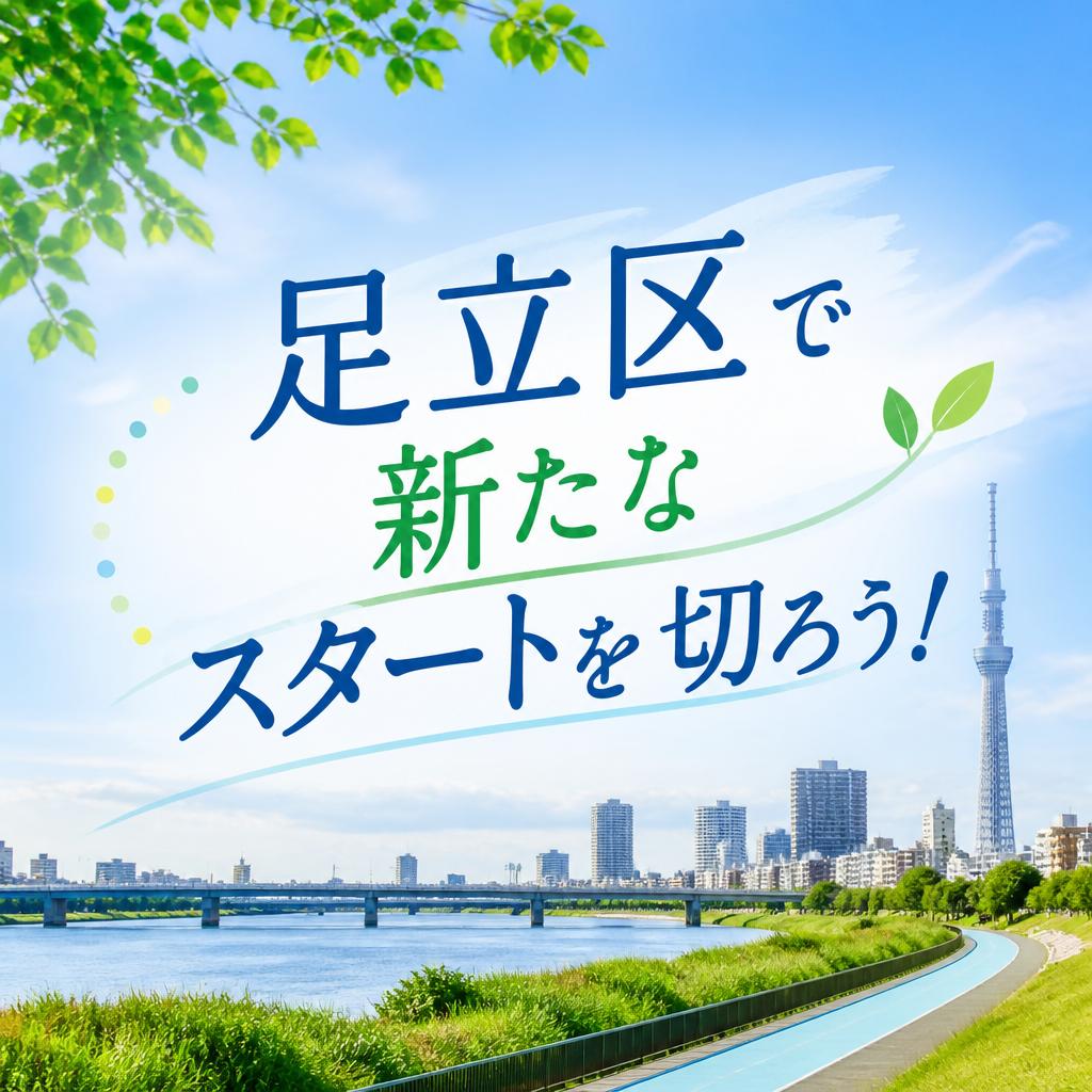 足立区で新たなスタートを切ろう！