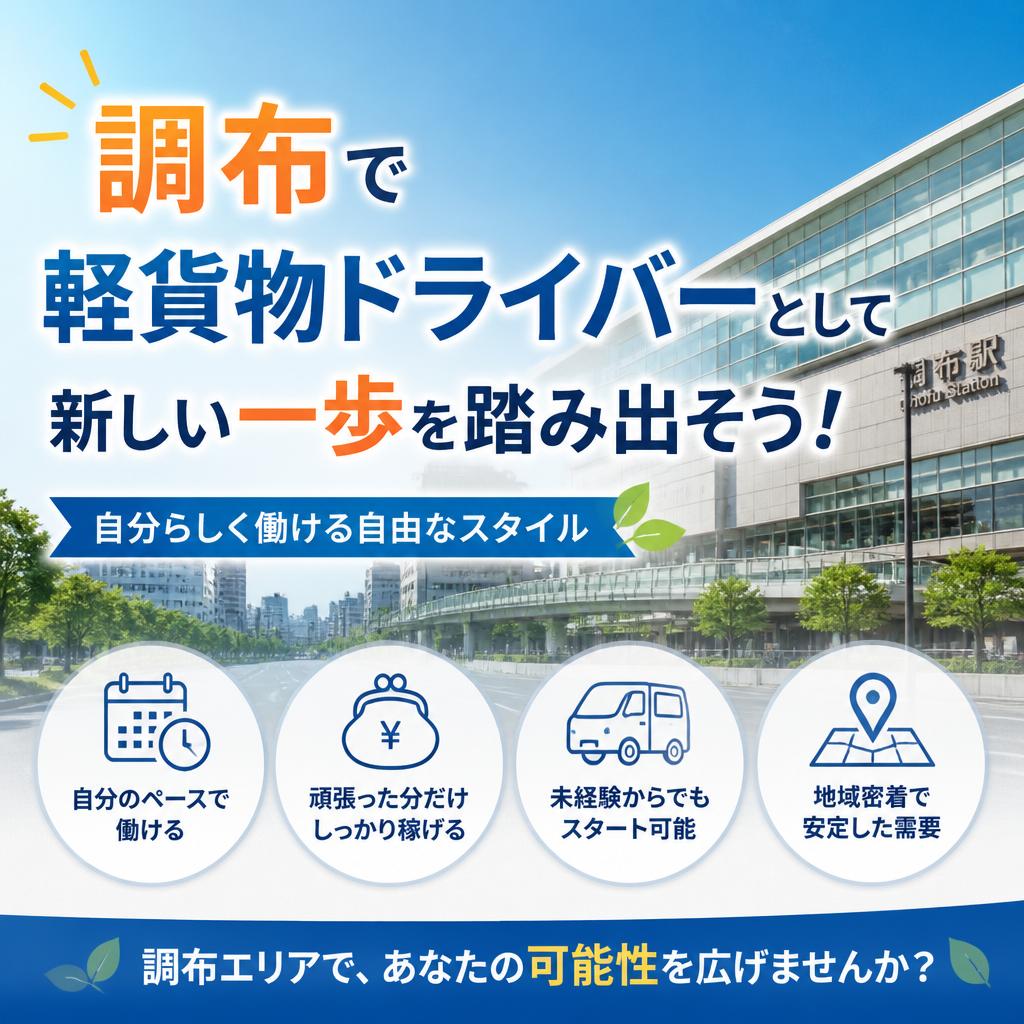 調布で軽貨物ドライバーとして新しい一歩を踏み出そう！