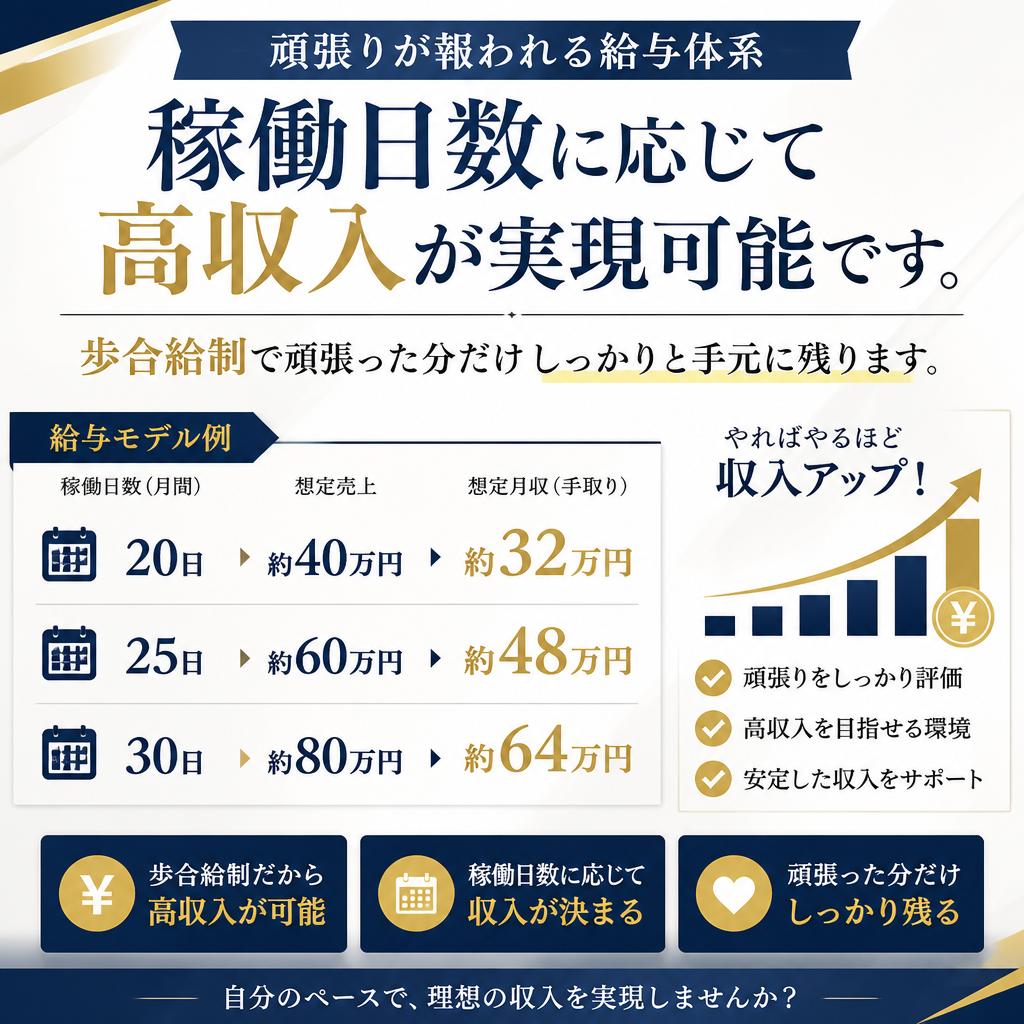 高収入を目指せる給与体系