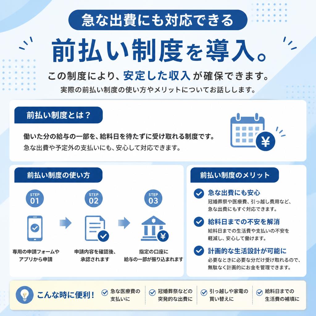 前払い制度で安心